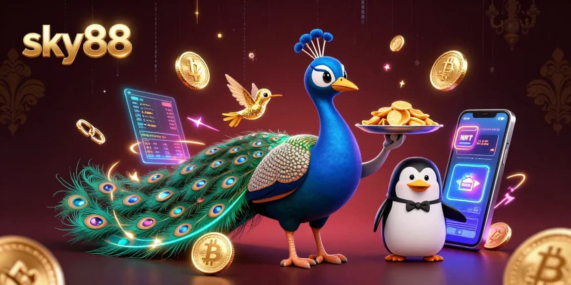 Play and win big at sky88 with a thrilling scene of fortune and vibrant casino elements.