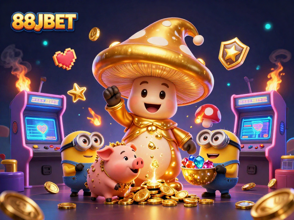 Experience the excitement of 88JBET with a vibrant, magical illustration showcasing a game-rich environment.
