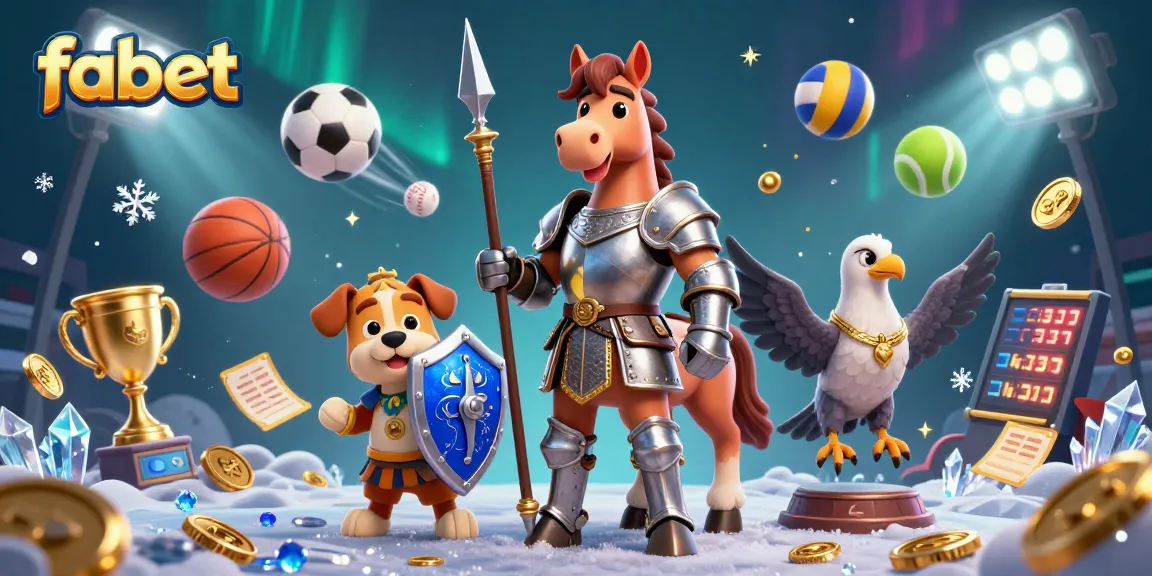 Experience the thrilling world of sports betting with fabet, featuring dynamic scenes and vibrant sports elements.