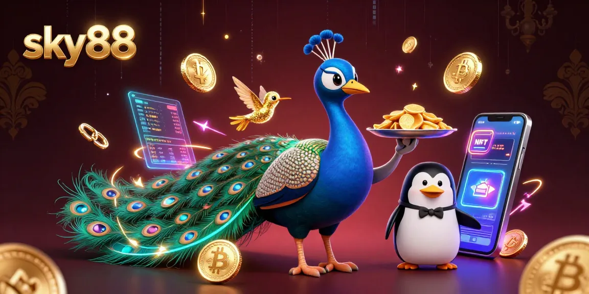 Play and win big at sky88 with a thrilling scene of fortune and vibrant casino elements.