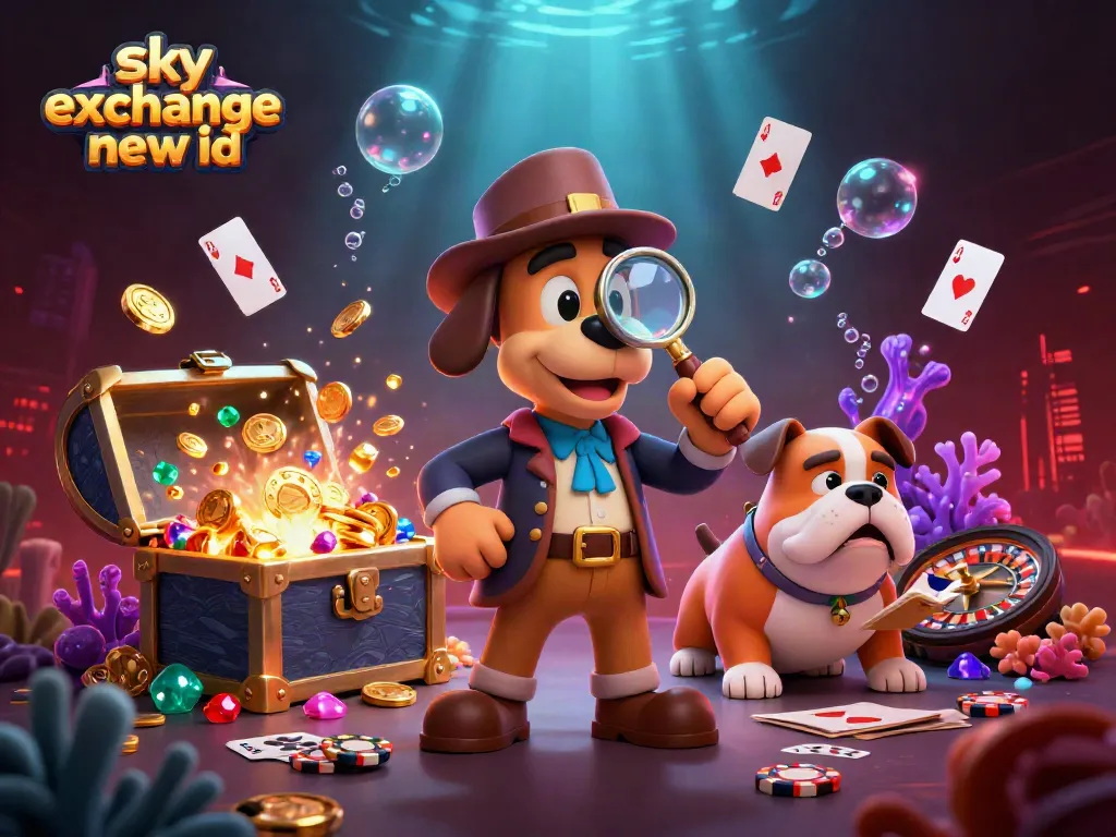 Experience the thrill of gaming with a sky exchange new id while exploring casino elements and clues in a vibrant underwater scene.