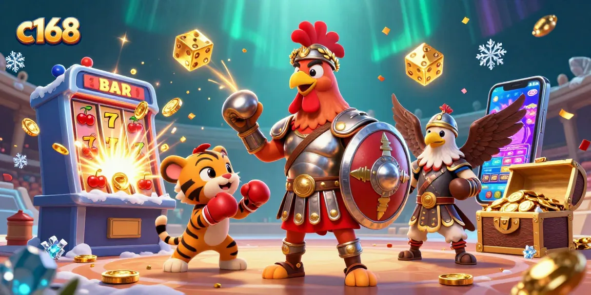 C168 players enjoy exciting slot games with colorful jackpots and vibrant casino elements.