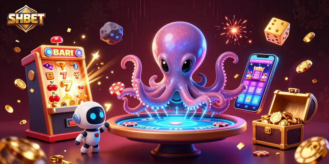 Experience SHBET's thrilling gaming world with vibrant aliens and cosmic poker excitement.