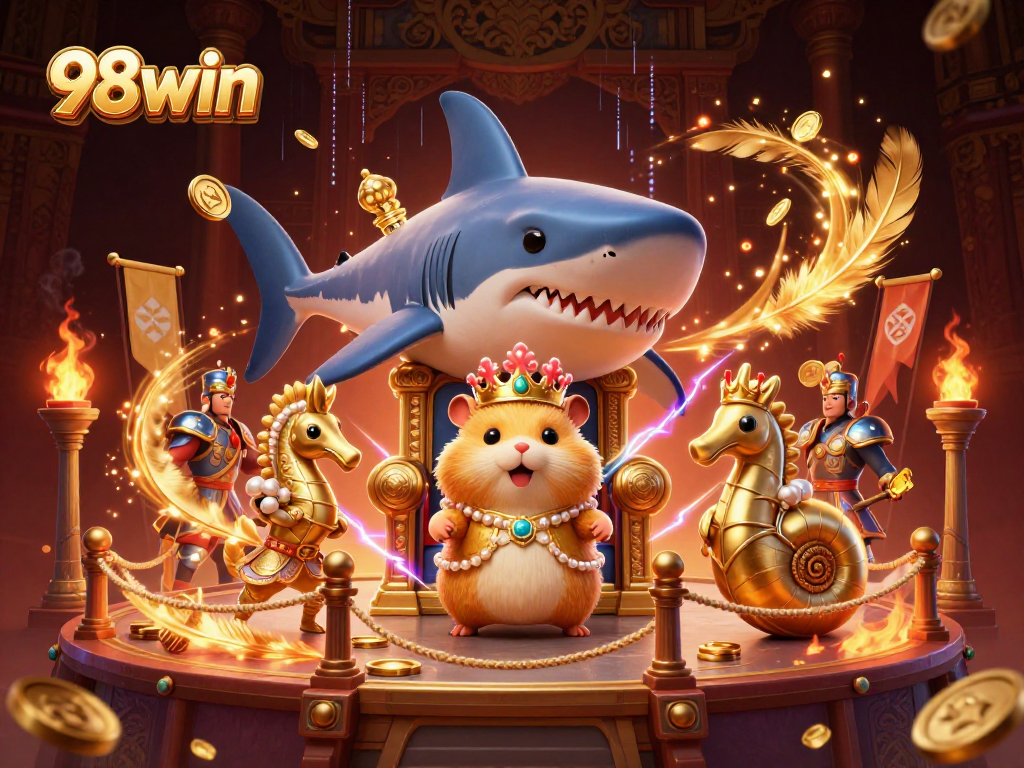 Experience thrilling excitement with the 98win casino adventures featuring a golden hamster king.