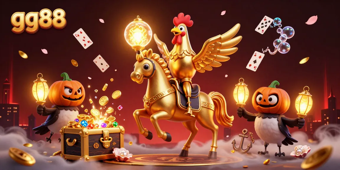 Experience thrilling games at gg88 with golden rooster and mystical casino treasures.