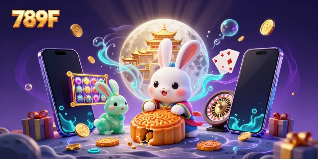 Engage with 789F's magical online casino experience, featuring lunar-themed characters and rich game elements.