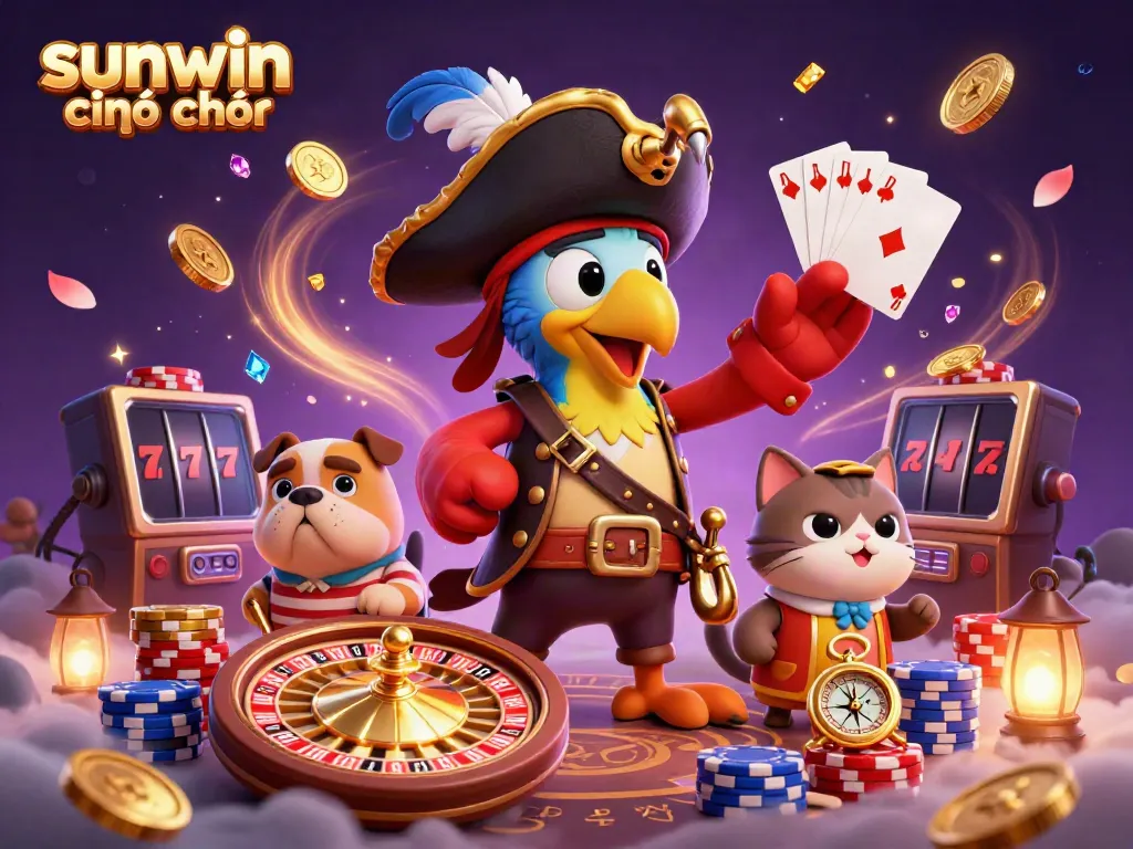 Experience thrilling gaming action at sunwin chính chủ with vibrant casino elements and dynamic characters.
