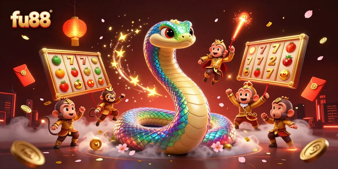 Engage in thrilling gameplay at fu88 with a vibrant 3D casino illustration featuring colorful characters.