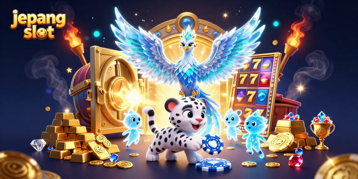 Win at jepang slot with 3D ice phoenix and dynamic casino elements in a vibrant fantasy setting.