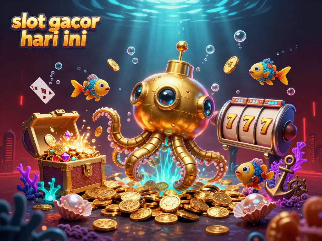 Experience the excitement of slot gacor hari ini with vivid 3D illustrations of casino fun.
